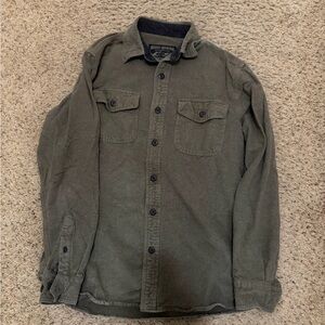 Grizzly Mountain Men's M Fleece Shirt Jacket Olive Green Heavyweight Flannel